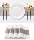 Placemats Set of 4 Washable Indoor | Outdoor Vinyl Place Mats by CADONO