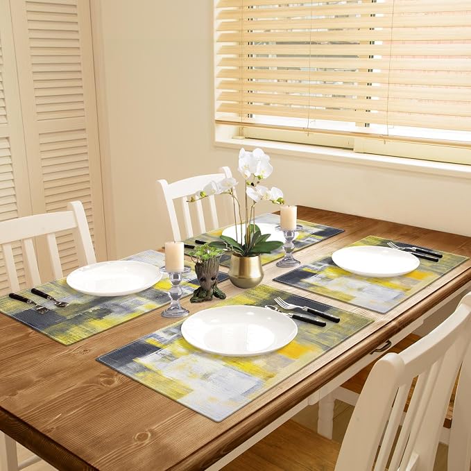 Emvency Farmhouse Placemats Set of 4, 12x18 Inch - Image 5
