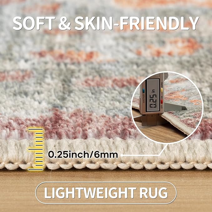 9x12 Area Rugs for Living Room Rug Washable: Modern Large Rug for Dining Room - Image 6