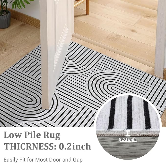 Washable Rug 4x6 Area Rugs for Living Room, Abstract Rug for Bedroom, Soft - Image 6