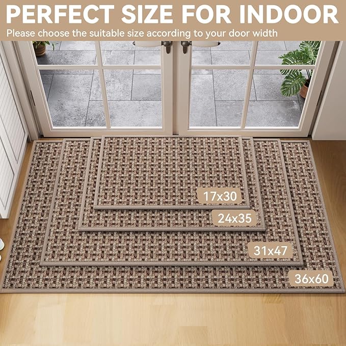 YDKGL Door Mat 17x30, Door Mat Indoor Entrance Dirt Resistant and Absorbent - Image 2