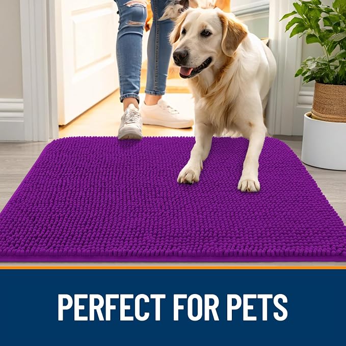 OLANLY Dog Door Mat for Muddy Paws 70x24, Absorbs Moisture and Dirt, Absorbent - Image 6