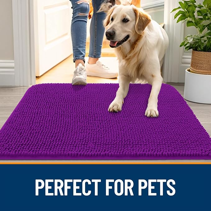 OLANLY Dog Door Mat for Muddy Paws 70x24, Absorbs Moisture and Dirt, Absorbent - Image 6