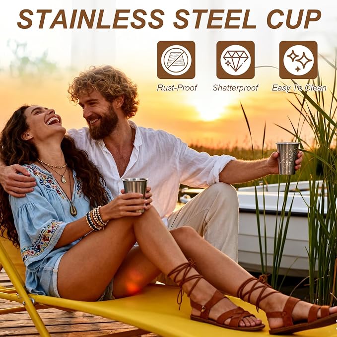uxcell 2 Pcs Stainless Steel Cups, 12oz/350ml Metal Cups Double Wall Tumbler - Image 4