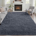 Fluffy 4x6 Area Rugs for Living Room Bedroom: Ultra Soft Shag Rug Non-Slip by Luxturiy