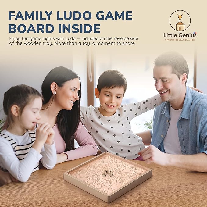 Hexagon Montessori Wooden Building Blocks – 86 Pieces FSC-Certified Beech | Alphabet & Number Blocks with Board Game, Storage Bag & 15-Challenge Guide | Stacking Toy for Kids Ages 3+