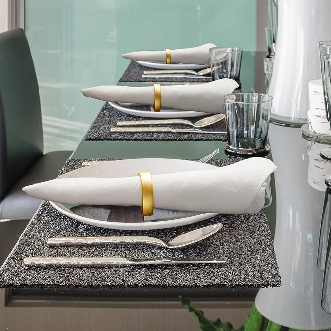 20 Pcs Stainless Steel Napkin Rings Metal Napkin Ring Holders Fall Thanksgiving - Image 5