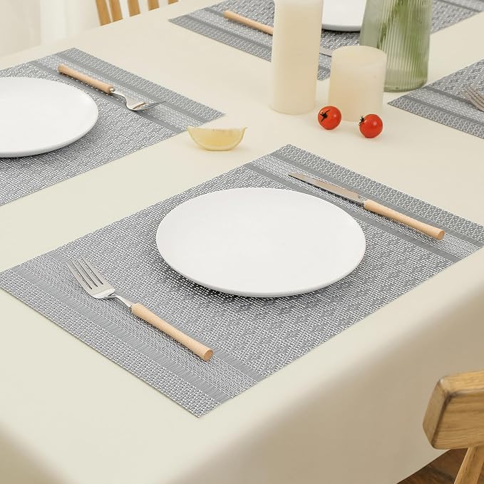 Leetaltree Lunar Grey Placemats Set of 4 - Image 8