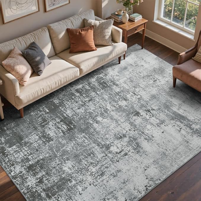 4x6 Ft Area Rugs for Living Room, Soft Non-Slip Washable Rugs Modern Abstract - Image 2
