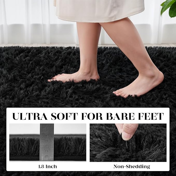 Area Rugs 9x12 Living Room Bedroom: Soft Fluffy Shag Rugs Upgrade Non-Slip High - Image 4