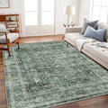 CHAMPLANT Area Rug 6'x9' Washable Vintage Traditional Floor Cover Thin Retro by CHAMPLANT
