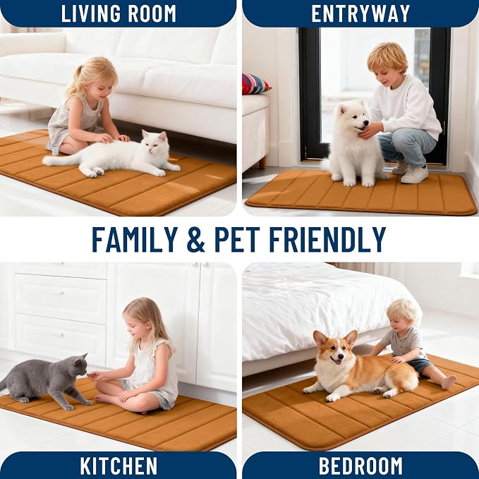 OLANLY Memory Foam Bath Mat 44x32, Super Soft Absorbent Bathroom Rugs, Quick Dry - Image 9
