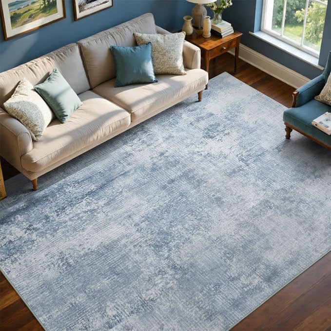 5x7 Ft Area Rugs for Living Room, Soft Non-Slip Washable Rugs Modern Abstract by Cuzwlovita