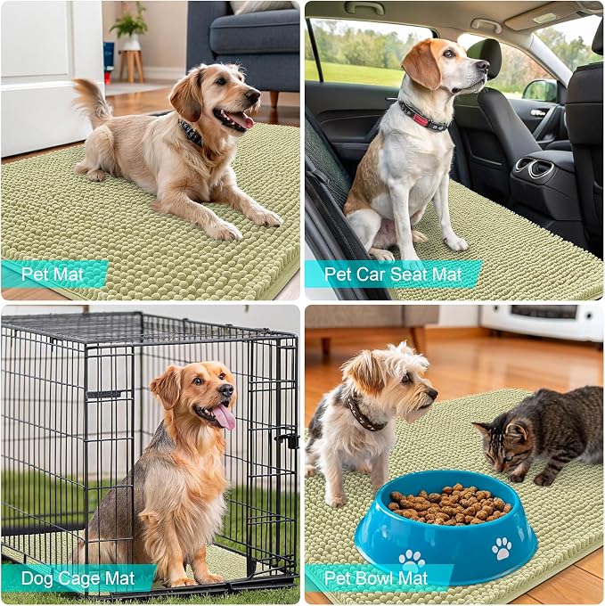 OLANLY Dog Door Mat for Muddy Paws 48x30, Absorbs Moisture and Dirt, Absorbent - Image 7