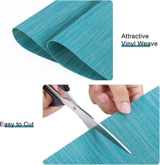 SHACOS Wedge Shape Placemats Set of 8 Woven Vinyl Reversible Placemats - Image 7