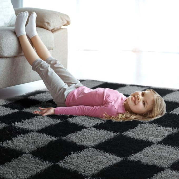 KICMOR Rugs for Living Room 7x9 Area Rug, Indoor Soft Plush Big Rug for Kids - Image 8