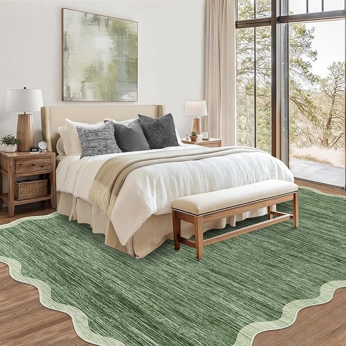 GarveeHome Scalloped Washable Rug 5x7 Area Rugs - Image 3