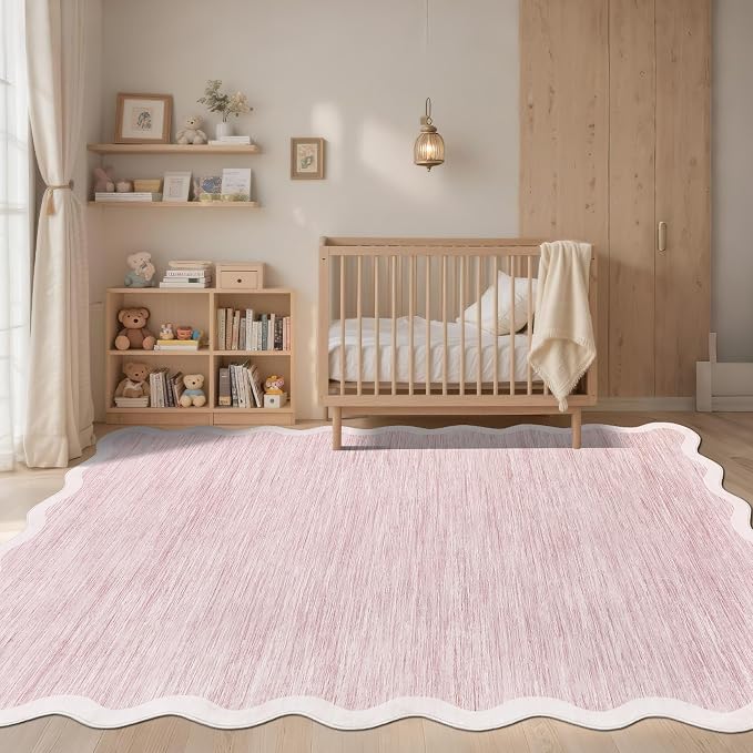 GarveeHome Scalloped Living Room Rug 5x7 Area Rug Washable Area Rug - Image 2
