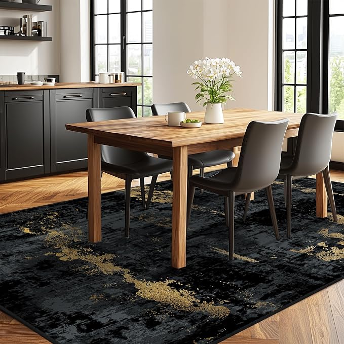 RELEANY Washable Area Rugs 6'x8' Non-Slip Modern Abstract Soft - Image 4