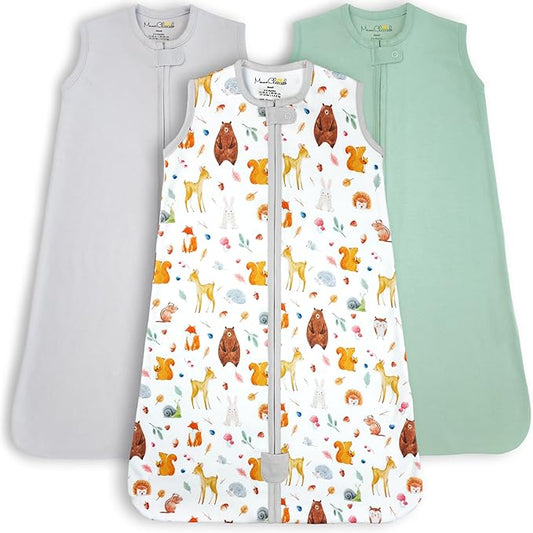 Mama Cheetah Baby Sleep Sack 0.5 TOG, Organic Cotton Baby Wearable Blanket, Swaddle Transition Baby Sleeping Bag, Boy Girl Newborn Infant, XXL (24-48 M)