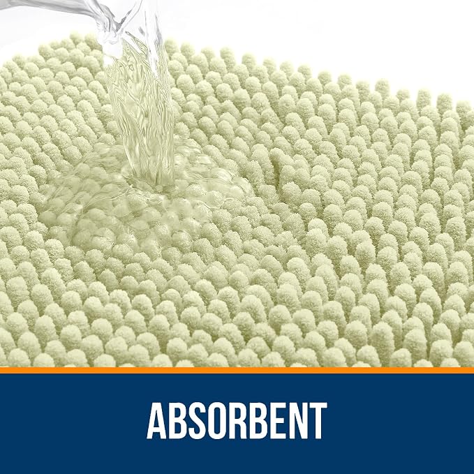 OLANLY Large Bathroom Rugs 40x32, Extra Soft Absorbent Chenille Bath Rugs - Image 4