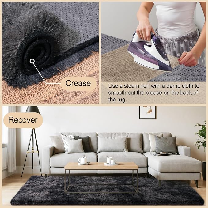 Mugorn 2x3 Rugs for Bedroom, Fluffy Area Rugs for Living Room, Soft Shag Kids - Image 4