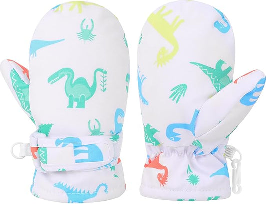 Toddler Gloves Kids Mittens Winter Warm Lined Fleece Gloves Waterproof Snow Baby Mitten for Boys Girls