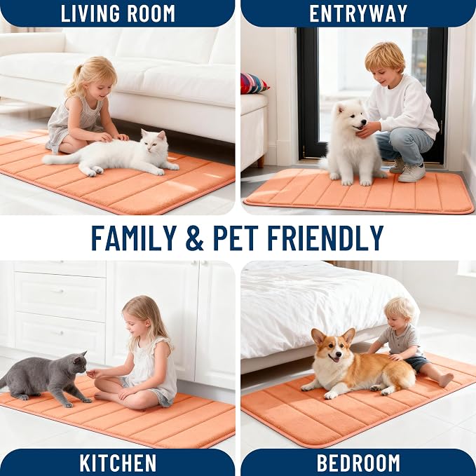 OLANLY Memory Foam Long Bathroom Rugs Runner 59x20, Super Soft Absorbent Bath - Image 9