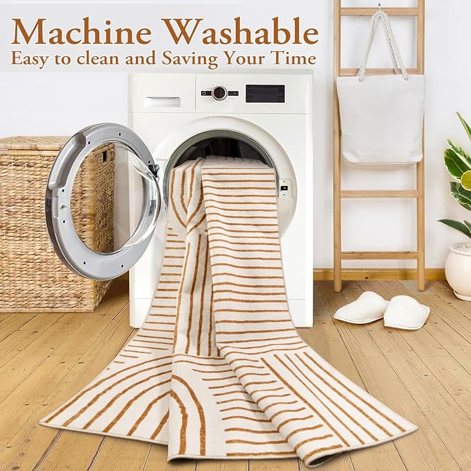 Lahome Abstract Area Rugs 9x12 Living Room, Soft Washable 9x12 Area Rug - Image 2