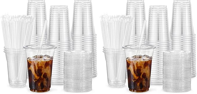 VITEVER [100 Sets - 20oz Clear Plastic Cups by VITEVER