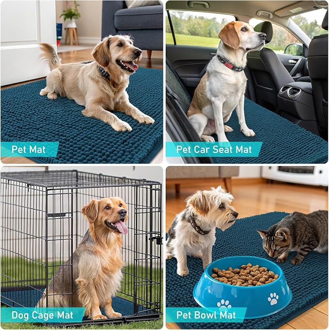OLANLY Dog Door Mat for Muddy Paws 59x24, Absorbs Moisture and Dirt, Absorbent - Image 7