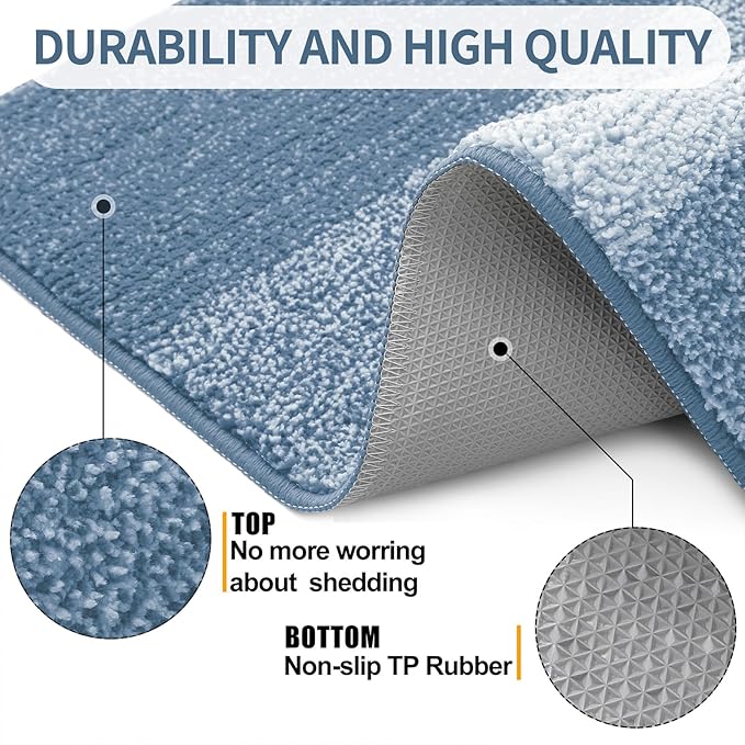 Kitinjoy Indoor Outdoor Door Mat, 44x24 Non-Slip Absorbent Dirt Trapper - Image 3