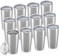 20oz Tumbler Bulk with Lid Stainless Steel Tumblers, 12 Pack | Leak Proof Lid by Unknown
