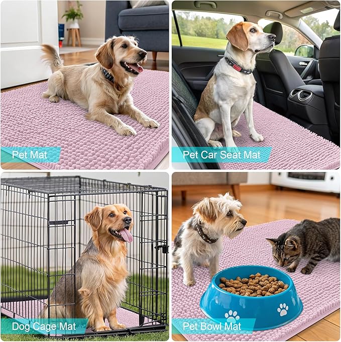 OLANLY Dog Door Mat for Muddy Paws 59x20, Absorbs Moisture and Dirt, Absorbent - Image 7