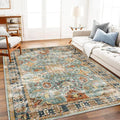 CHAMPLANT Area Rug 6'x9' Washable Vintage Traditional Distressed Thin Retro by CHAMPLANT