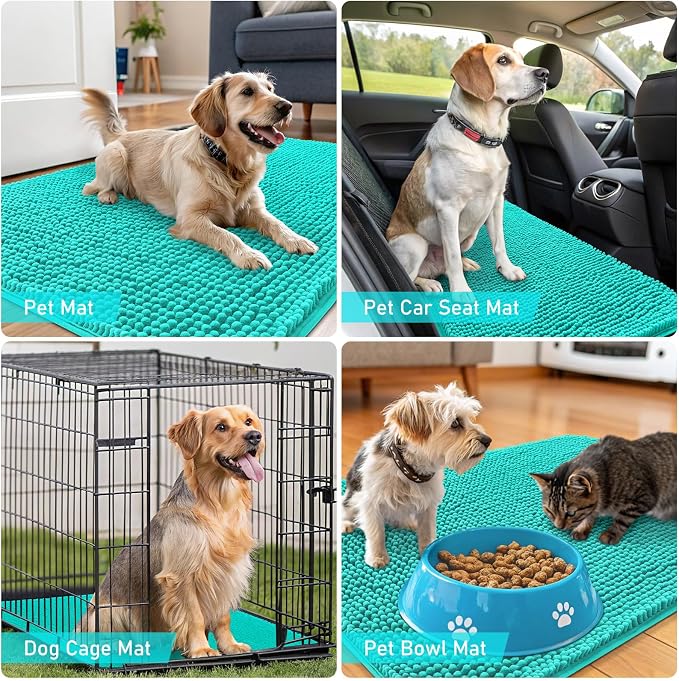 OLANLY Dog Door Mat for Muddy Paws 54x24, Absorbs Moisture and Dirt, Absorbent - Image 7