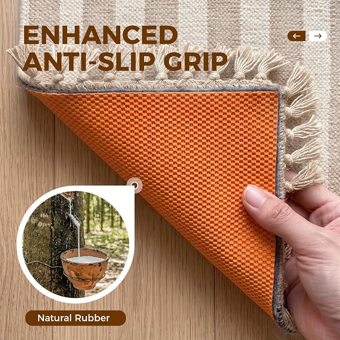 Rug Pad 2 x 10 Ft Non-Slip, Felt and Natural Rubber Backing, 1/4" Thick - Image 4