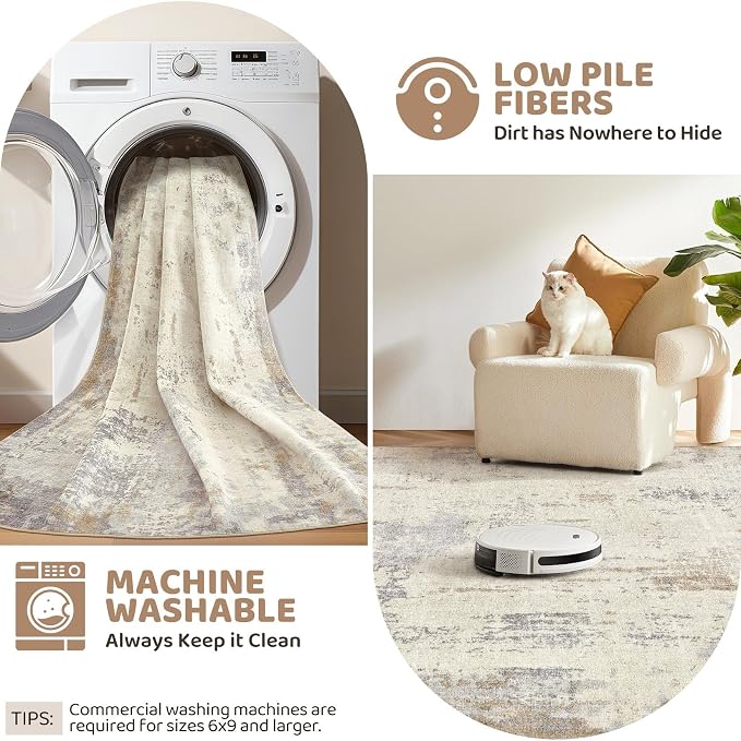 UERMEI 8x10 Washable Area Rug - Image 5