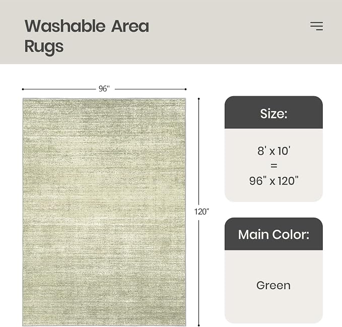Valenrug Washable Rug 8x10 - Image 2