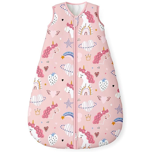 Yoofoss Baby Sleep Sack 6-12 Months, 1.5 Tog Baby Wearable Blanket with 2-Way Zipper, 100% Cotton Organic Fabric Winter Infant Sleeping Sack, Warm Soft Comfy