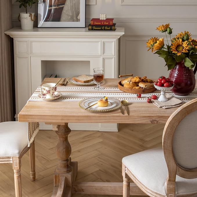 Caflife Boho Table Runner 60 Inchs Long, Dining Room Home Decor - Image 7