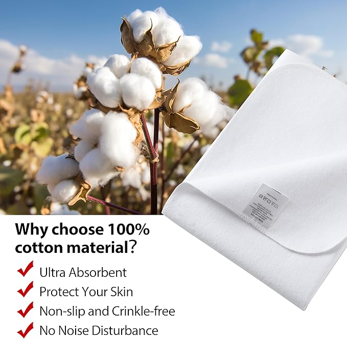 Washable Underpads, 24" x 24" (Pack of 2) Extra Heavy Absorbency , 100% Waterproof Mattress Protector,Flannel Cotton Underpads for Kids, Adults,Pets,Bed, Couch, Sofa, Floor,Home
