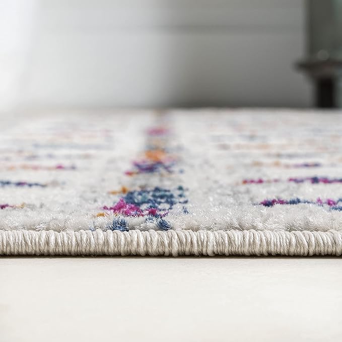 JONATHAN Y Boho Vintage Diamond Cream/Multi Indoor Area Rug 3X5 ft, Moroccan - Image 7