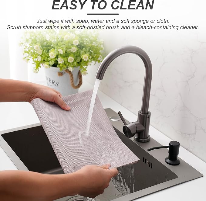 Placemats Set of 4 Washable Indoor | Outdoor Vinyl Place Mats - Image 3