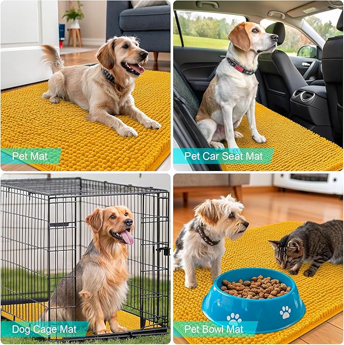 OLANLY Dog Door Mat for Muddy Paws 70x24, Absorbs Moisture and Dirt, Absorbent - Image 7