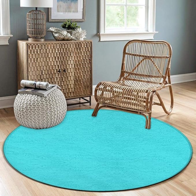 Large Round Area Rug Home Decor Modern Bathroom Rug Kitchen Office Circle Rug - Image 3