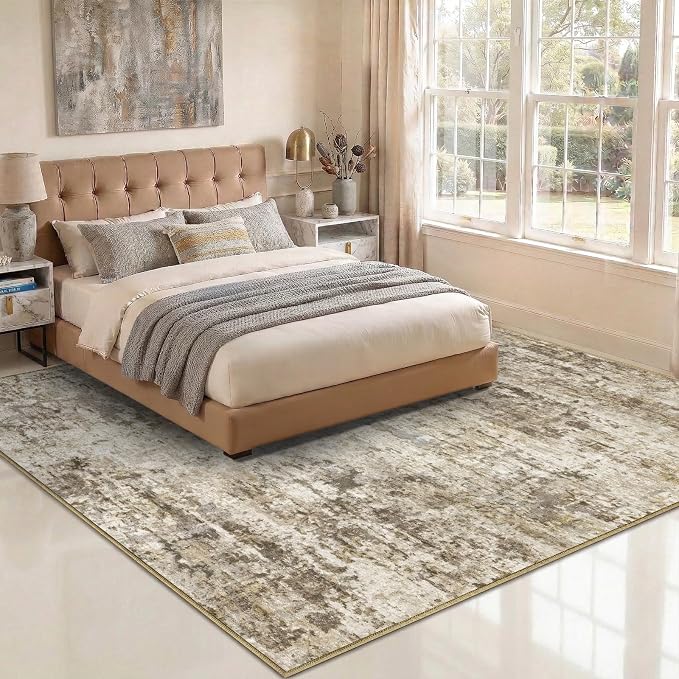 9x12 Area Rugs Washable Living Room Rug-No Slip Soft Carpets Modern Abstract - Image 4