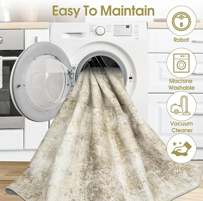 Washable Rug 6x9 Area Rugs: Soft Large Living Room Rug - Image 6