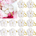 Patelai Set of 100 White Flower Napkin Rings Bulk Gold Napkin Ring Holders | by Patelai
