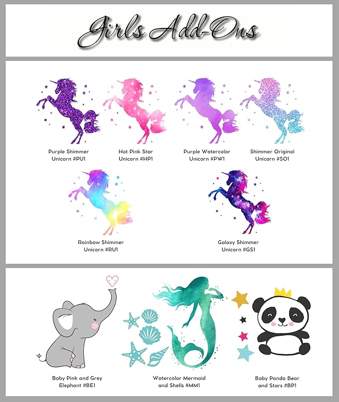 Decor Designs Decals Girls Nursery Baby Grey and Pink Elephant Custom Name Personalized Wall Decal Sticker for Playroom Decor or Baby's Room (Multi-Sizes) (Name with Initial)